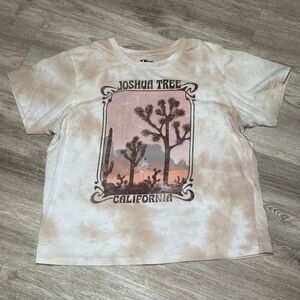 DOE Women's Graphic T-shirt Joshua Tree Tie-Dye‎ Size XL Cotton Blend